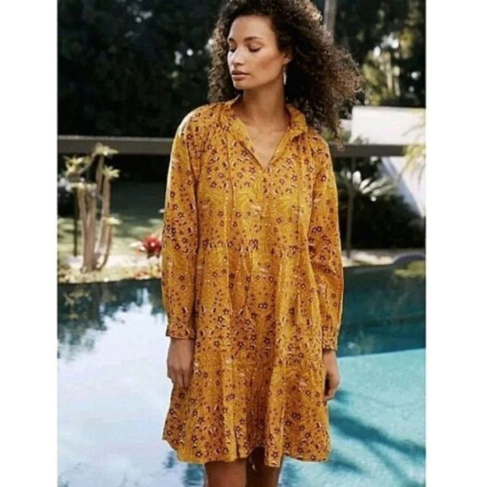 Roller Rabbit Womens Rhone Long sleeve cover up/ Dress L